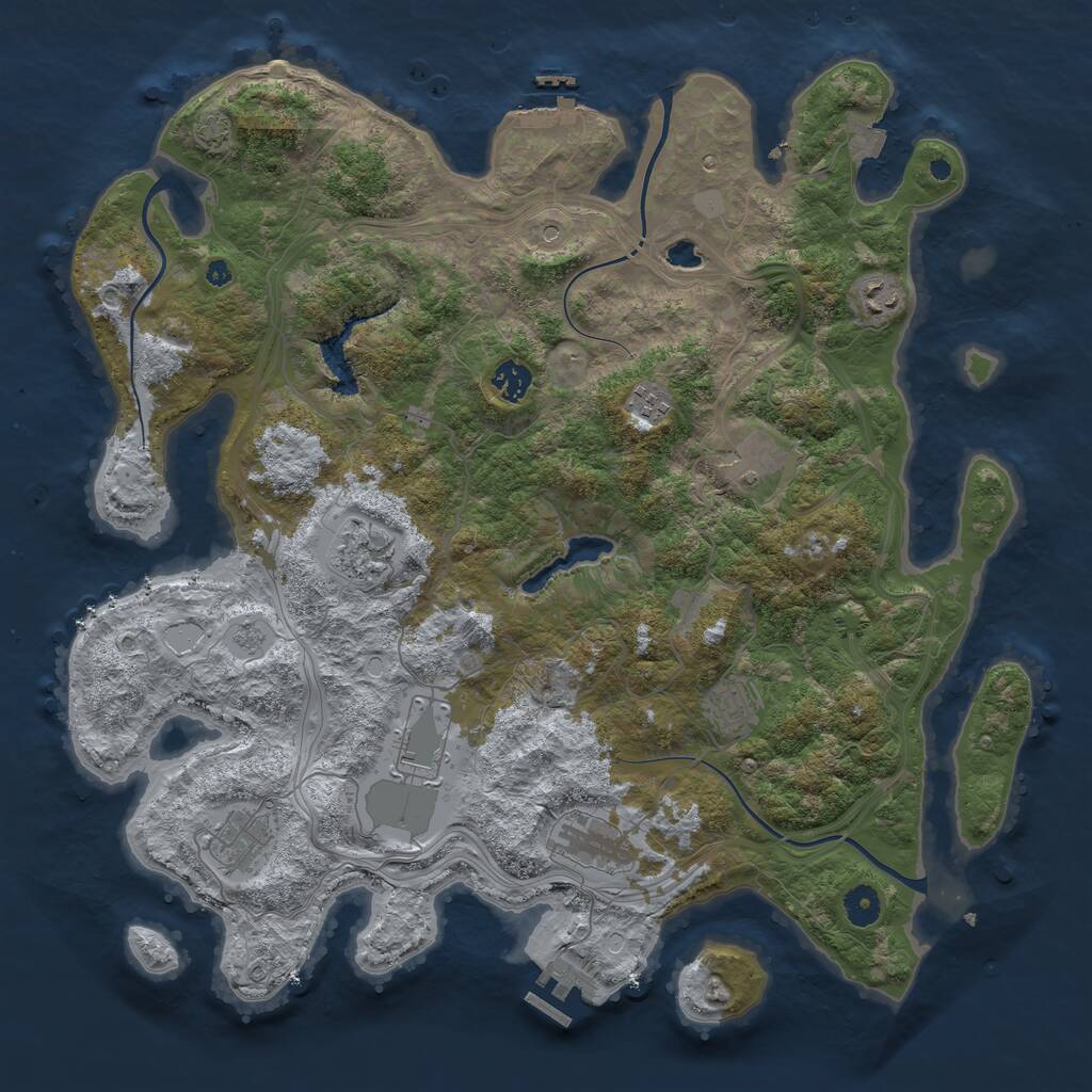 Rust Map: Procedural Map, Size: 4250, Seed: 125919706, 15 Monuments