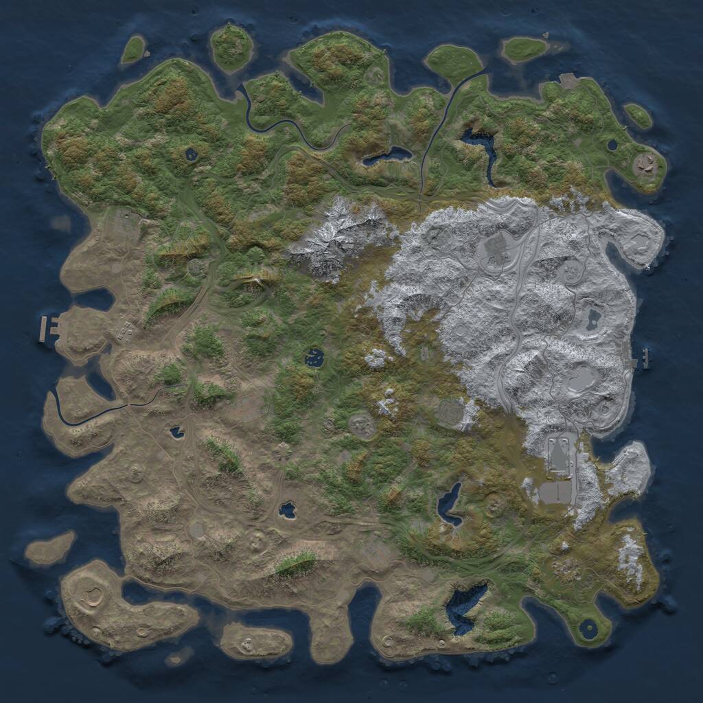 Rust Map: Procedural Map, Size: 5563, Seed: 1337, 17 Monuments