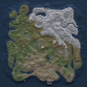 Thumbnail Rust Map: Procedural Map, Size: 3800, Seed: 564963817, 16 Monuments