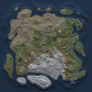 Thumbnail Rust Map: Procedural Map, Size: 3850, Seed: 1787529986, 14 Monuments
