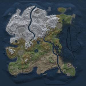 Thumbnail Rust Map: Procedural Map, Size: 3500, Seed: 89678456, 13 Monuments