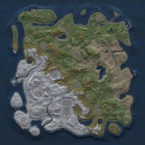 Thumbnail Rust Map: Procedural Map, Size: 4250, Seed: 219076421, 16 Monuments