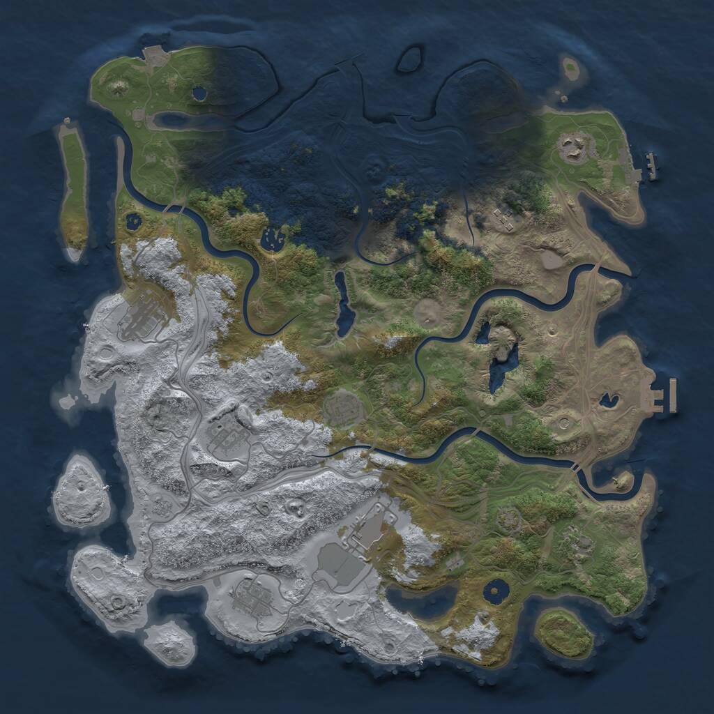 Rust Map: Procedural Map, Size: 4250, Seed: 219076421, 15 Monuments