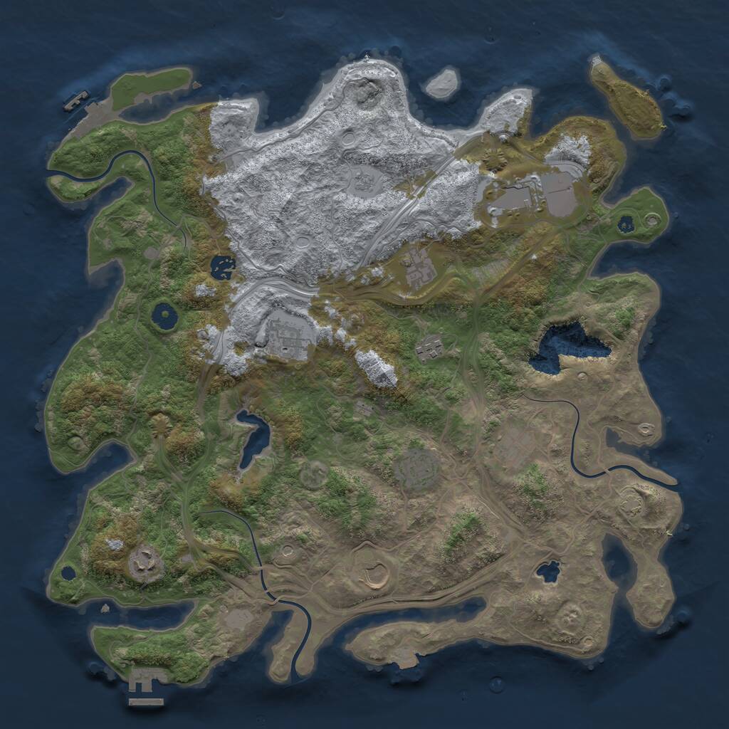 Rust Map: Procedural Map, Size: 4250, Seed: 1145144122, 15 Monuments