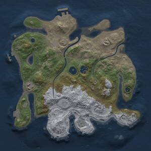 Thumbnail Rust Map: Procedural Map, Size: 3000, Seed: 748458, 10 Monuments