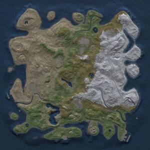Thumbnail Rust Map: Procedural Map, Size: 4250, Seed: 433098197, 17 Monuments