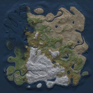 Thumbnail Rust Map: Procedural Map, Size: 4500, Seed: 1712025, 15 Monuments