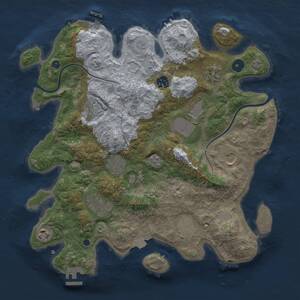 Thumbnail Rust Map: Procedural Map, Size: 3700, Seed: 92988258, 16 Monuments