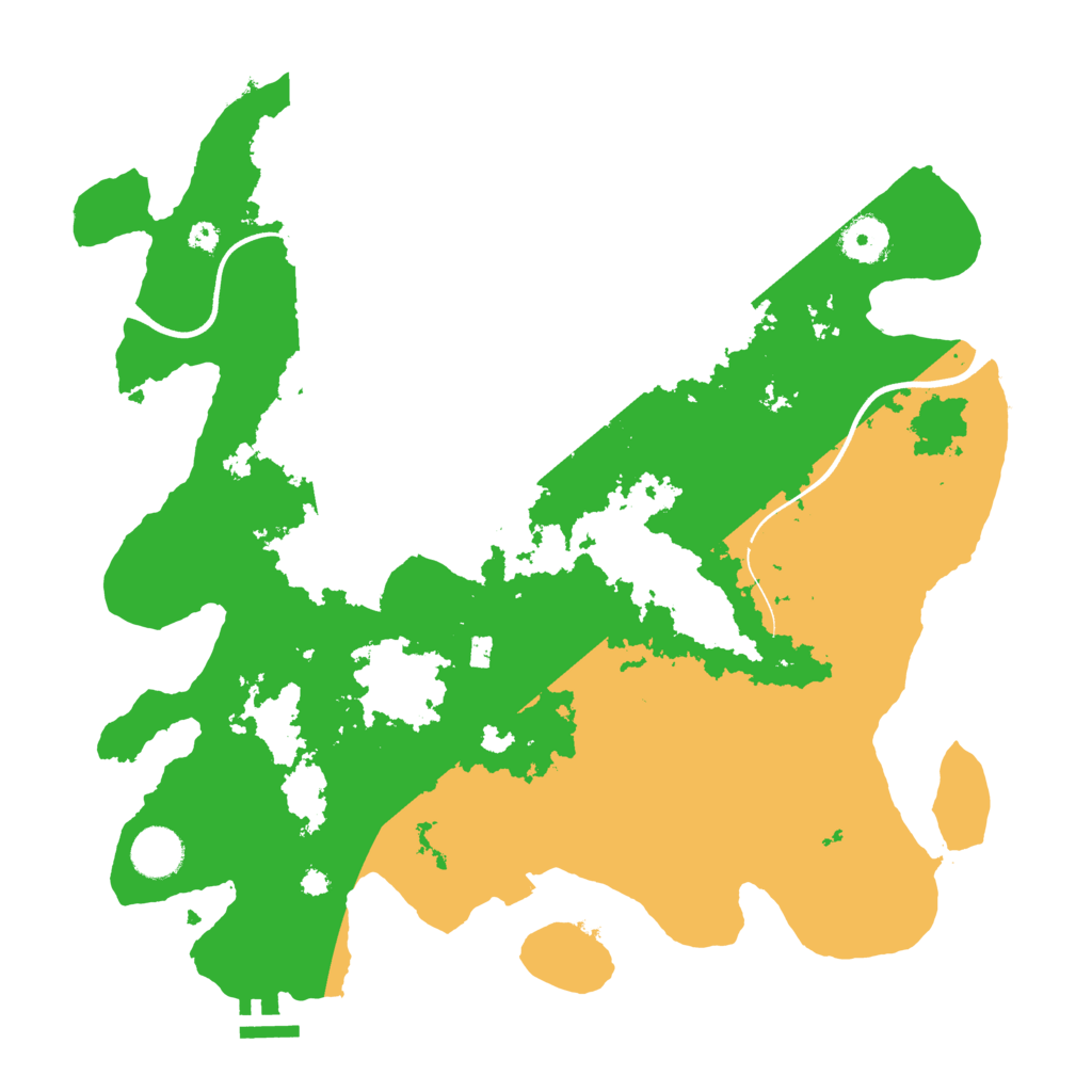 Biome Rust Map: Procedural Map, Size: 3700, Seed: 92988258