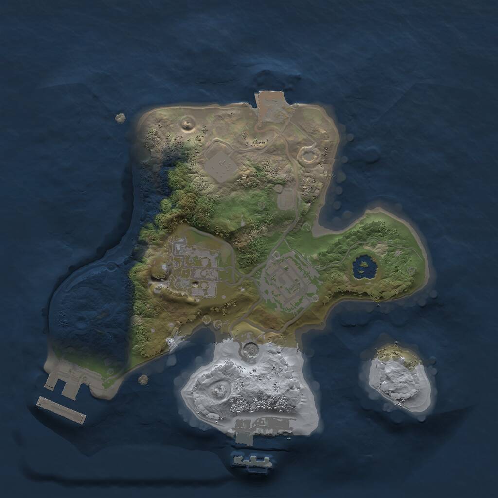 Rust Map: Procedural Map, Size: 2000, Seed: 84406146, 6 Monuments