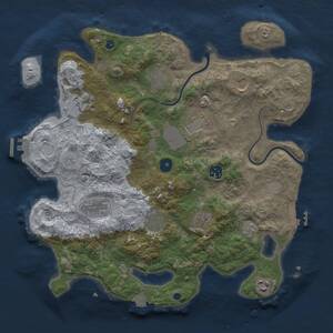 Thumbnail Rust Map: Procedural Map, Size: 3700, Seed: 1469768724, 16 Monuments