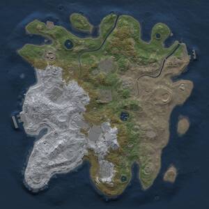 Thumbnail Rust Map: Procedural Map, Size: 3500, Seed: 114855404, 15 Monuments