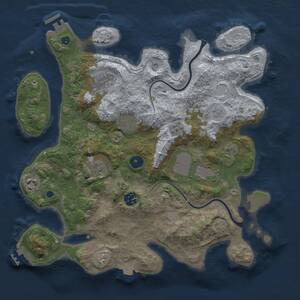Thumbnail Rust Map: Procedural Map, Size: 3500, Seed: 502039819, 13 Monuments