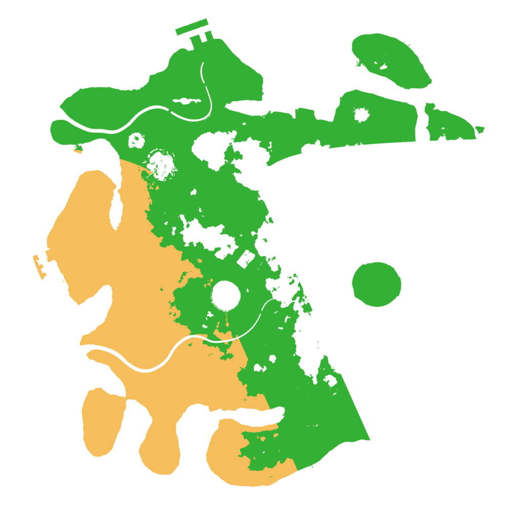 Biome Rust Map: Procedural Map, Size: 3200, Seed: 555788917