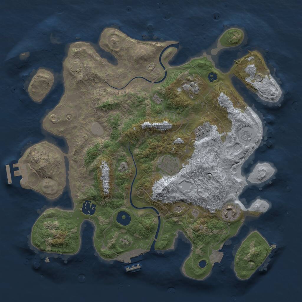 Rust Map: Procedural Map, Size: 3200, Seed: 981220268, 11 Monuments