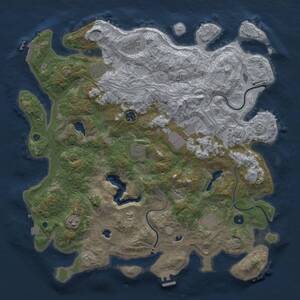 Thumbnail Rust Map: Procedural Map, Size: 4500, Seed: 742701662, 15 Monuments