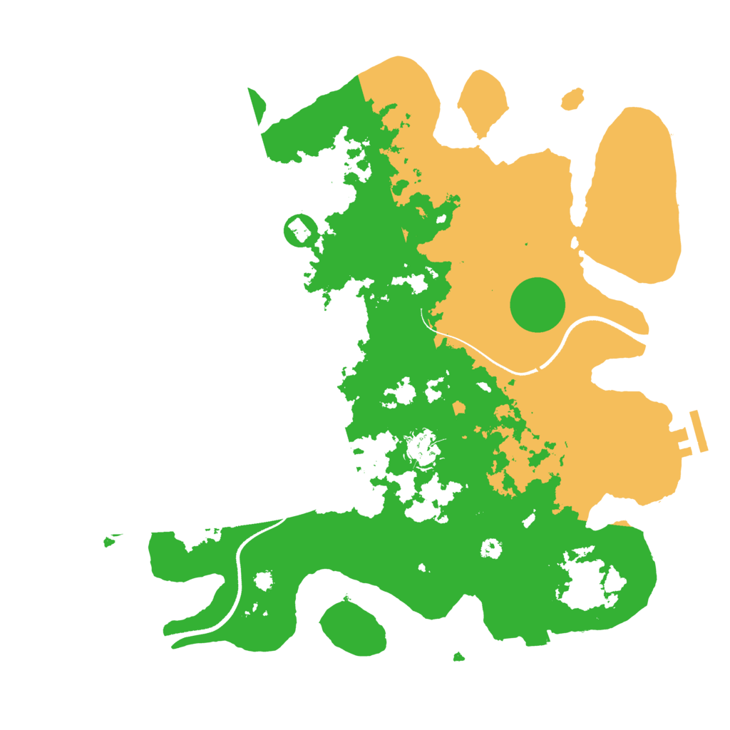 Biome Rust Map: Procedural Map, Size: 3500, Seed: 14498