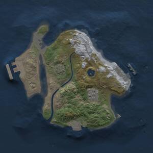 Thumbnail Rust Map: Procedural Map, Size: 2000, Seed: 1454, 5 Monuments