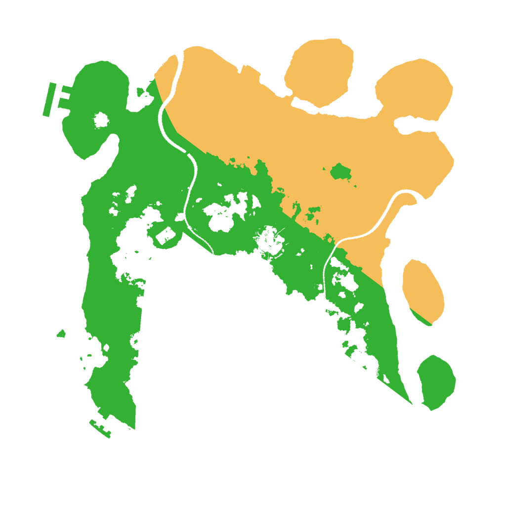 Biome Rust Map: Procedural Map, Size: 3000, Seed: 7896574