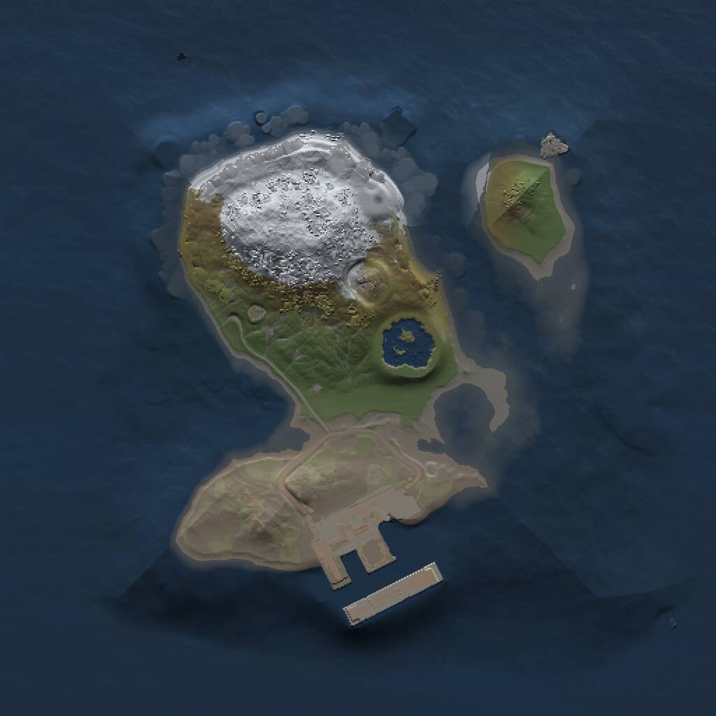 Rust Map: Procedural Map, Size: 1400, Seed: 11, 2 Monuments