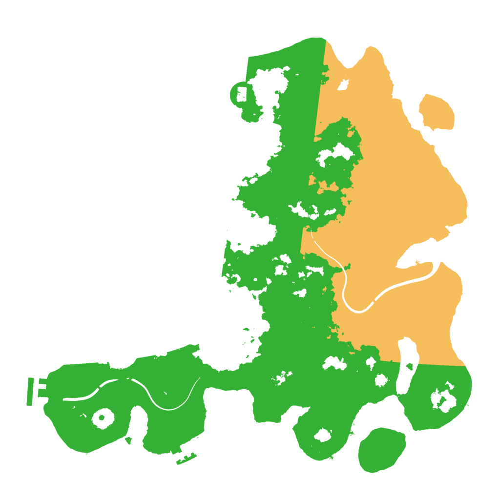 Biome Rust Map: Procedural Map, Size: 3600, Seed: 11801