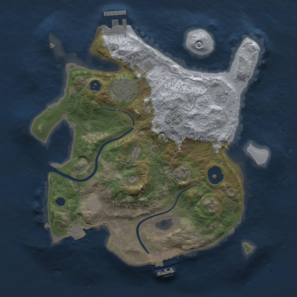 Rust Map: Procedural Map, Size: 2700, Seed: 512322, 8 Monuments