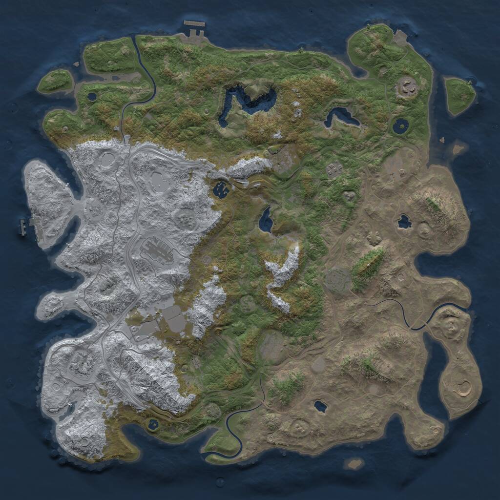 Rust Map: Procedural Map, Size: 4800, Seed: 1520470892, 17 Monuments