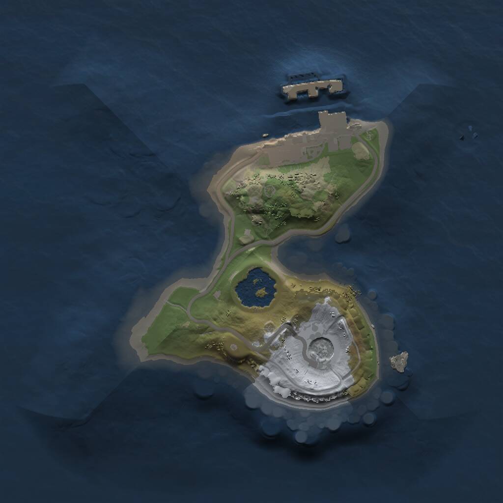 Rust Map: Procedural Map, Size: 1300, Seed: 1179968961, 3 Monuments