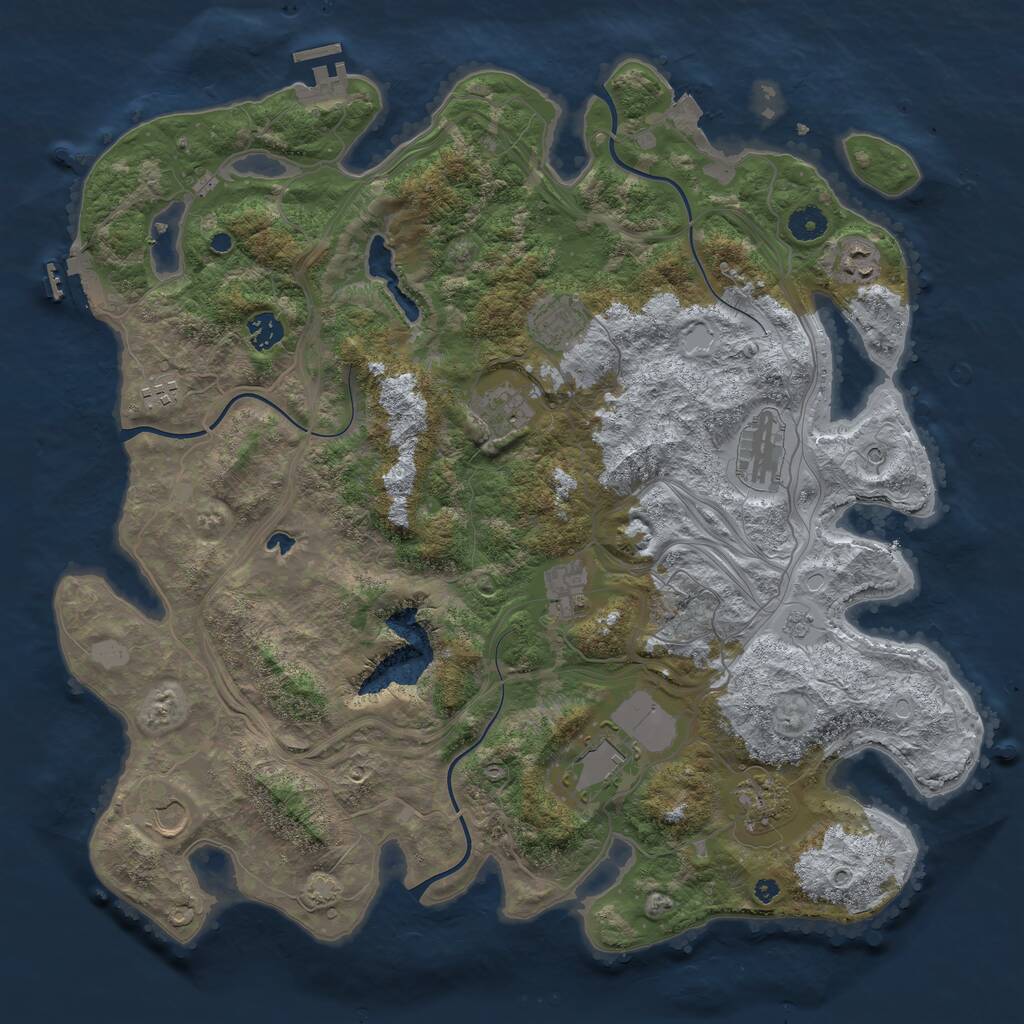 Rust Map: Procedural Map, Size: 4250, Seed: 1553786282, 16 Monuments