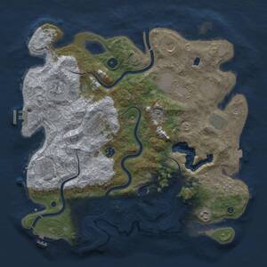 Thumbnail Rust Map: Procedural Map, Size: 4000, Seed: 9126, 16 Monuments