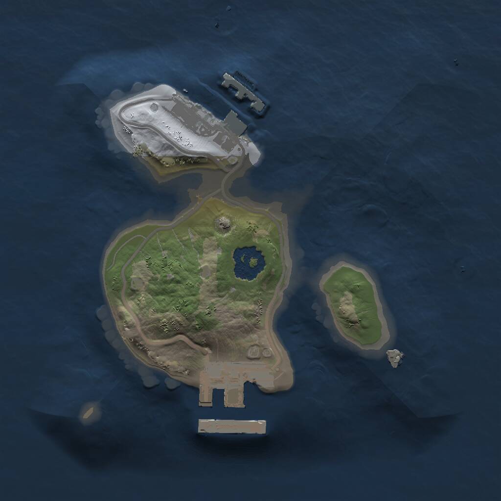 Rust Map: Procedural Map, Size: 1500, Seed: 2106618032, 3 Monuments