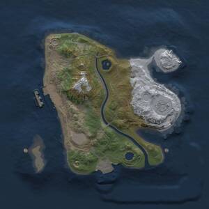 Thumbnail Rust Map: Procedural Map, Size: 2000, Seed: 48320, 3 Monuments