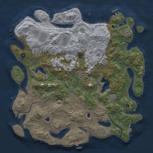 Thumbnail Rust Map: Procedural Map, Size: 4500, Seed: 881955452, 15 Monuments