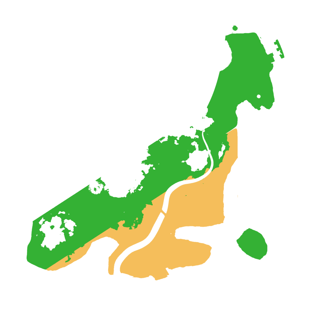 Biome Rust Map: Procedural Map, Size: 2500, Seed: 3245466