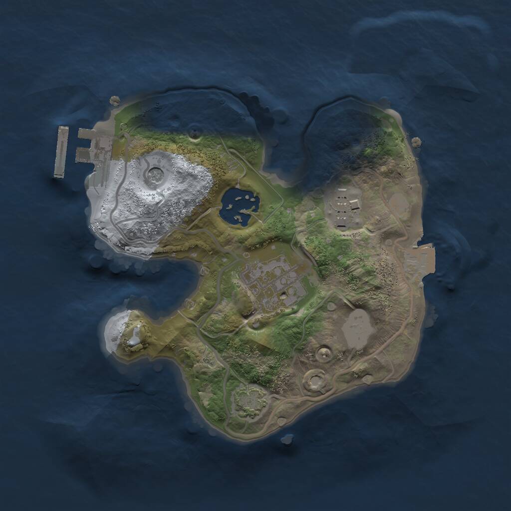 Rust Map: Procedural Map, Size: 2000, Seed: 352165132, 7 Monuments