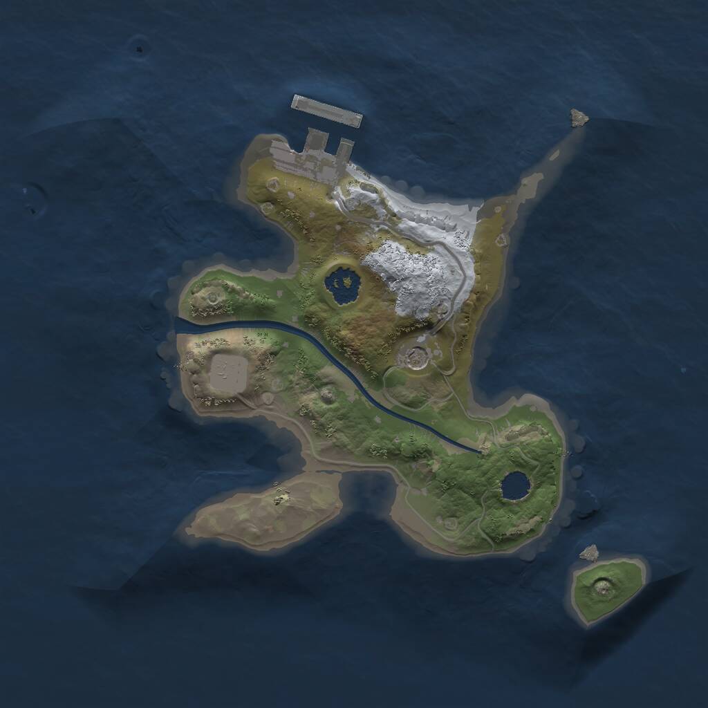 Rust Map: Procedural Map, Size: 2000, Seed: 699180568, 3 Monuments