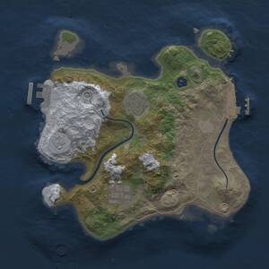 Thumbnail Rust Map: Procedural Map, Size: 2500, Seed: 352165132, 8 Monuments
