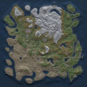 Thumbnail Rust Map: Procedural Map, Size: 4500, Seed: 2038664078, 15 Monuments