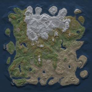 Thumbnail Rust Map: Procedural Map, Size: 4500, Seed: 95124, 15 Monuments