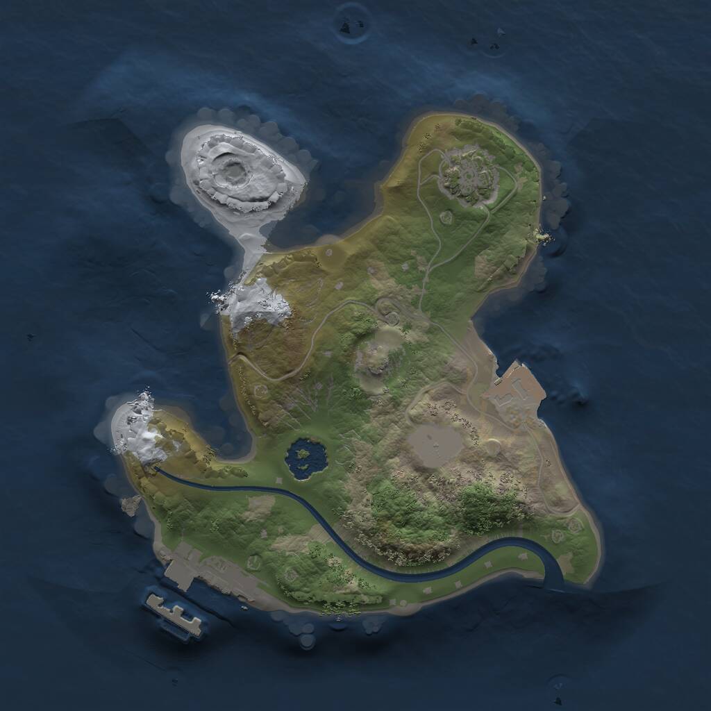 Rust Map: Procedural Map, Size: 1750, Seed: 294047890, 3 Monuments