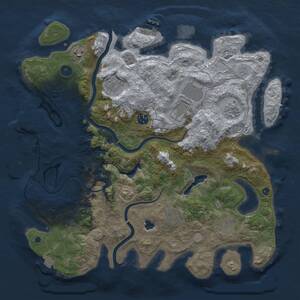 Thumbnail Rust Map: Procedural Map, Size: 4000, Seed: 1210772095, 14 Monuments