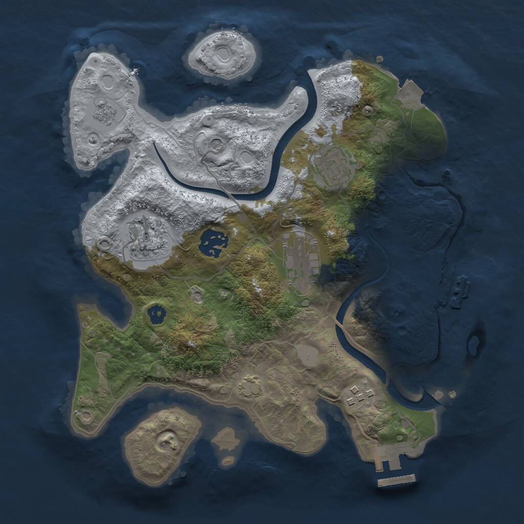 Rust Map: Procedural Map, Size: 2800, Seed: 1011968730, 11 Monuments