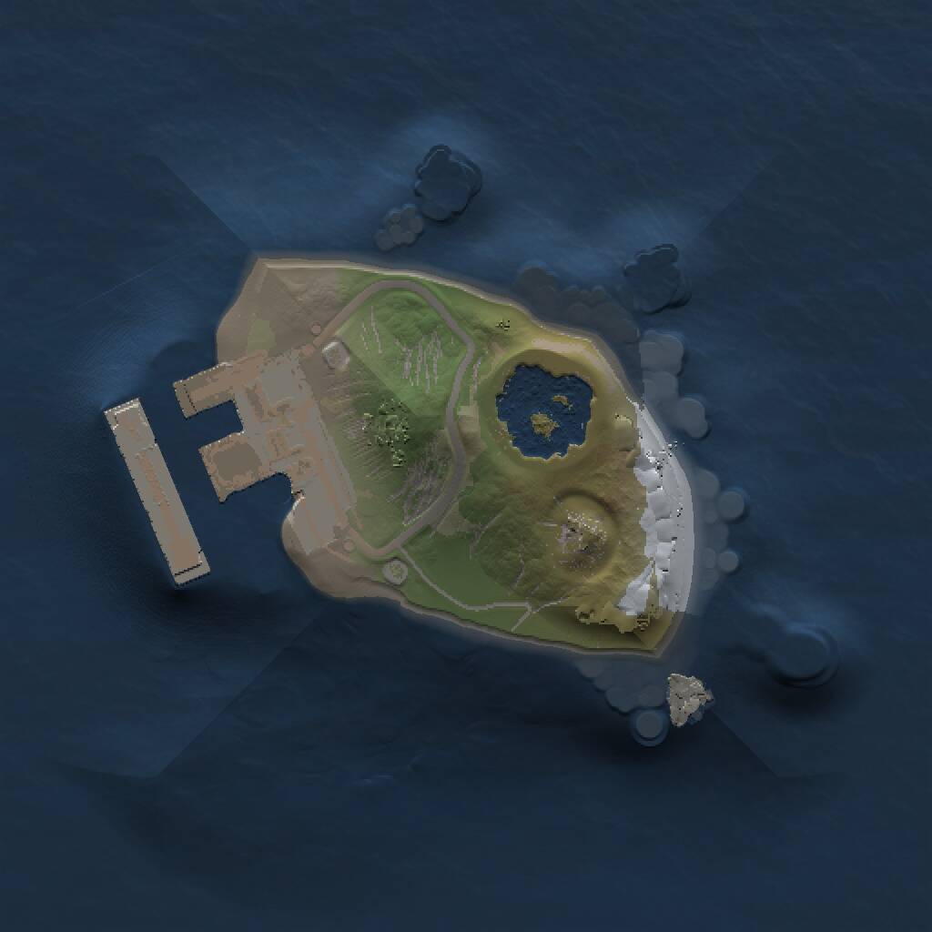 Rust Map: Procedural Map, Size: 1000, Seed: 1427710054, 2 Monuments