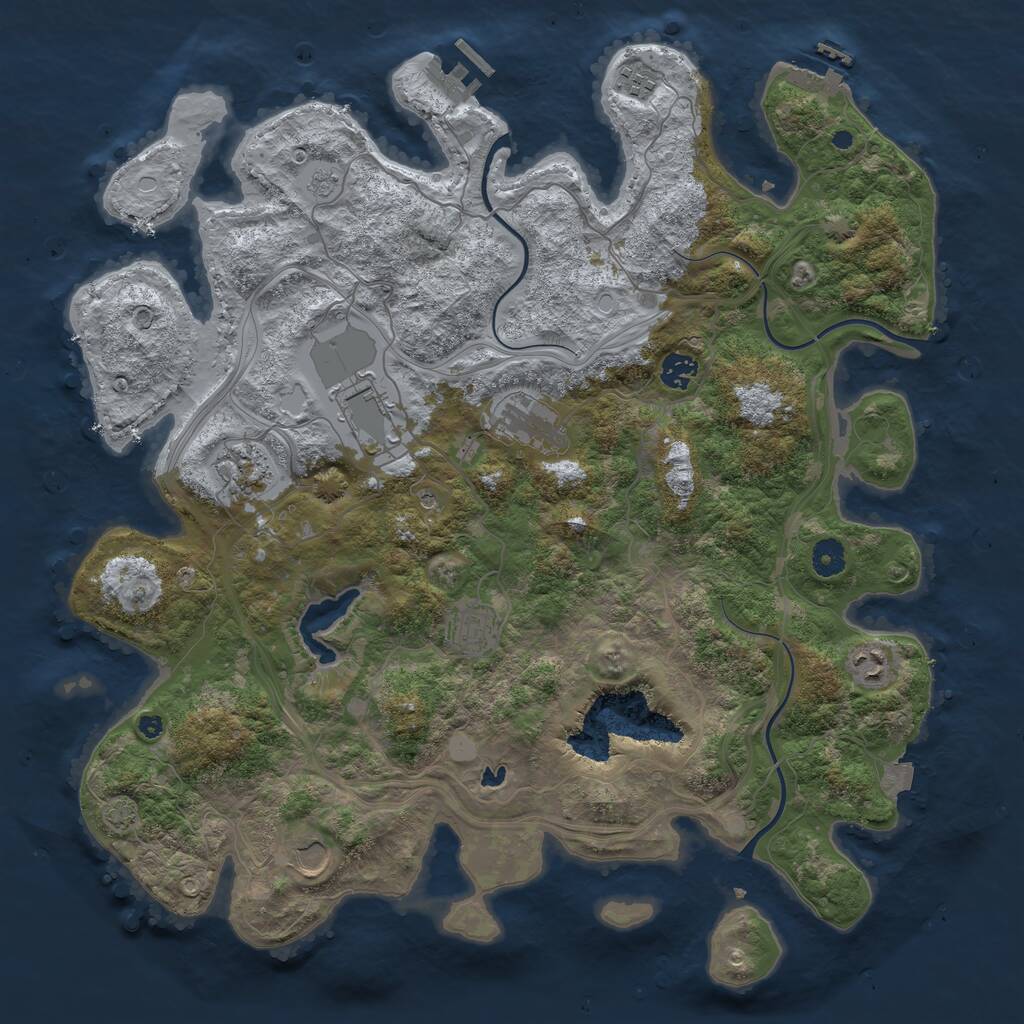 Rust Map: Procedural Map, Size: 4259, Seed: 22010854, 14 Monuments