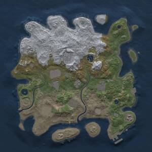 Thumbnail Rust Map: Procedural Map, Size: 3500, Seed: 1461000713, 14 Monuments