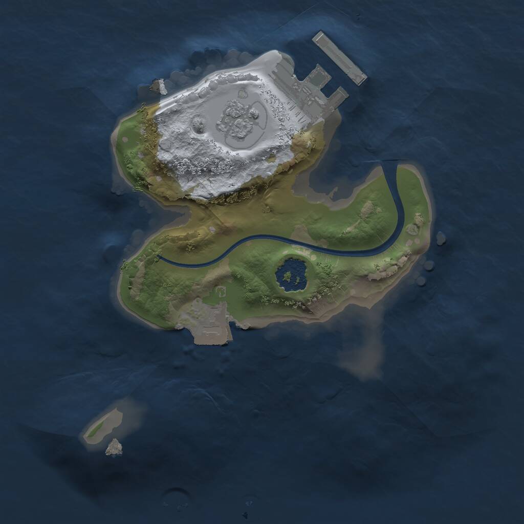 Rust Map: Procedural Map, Size: 1600, Seed: 918731993, 3 Monuments