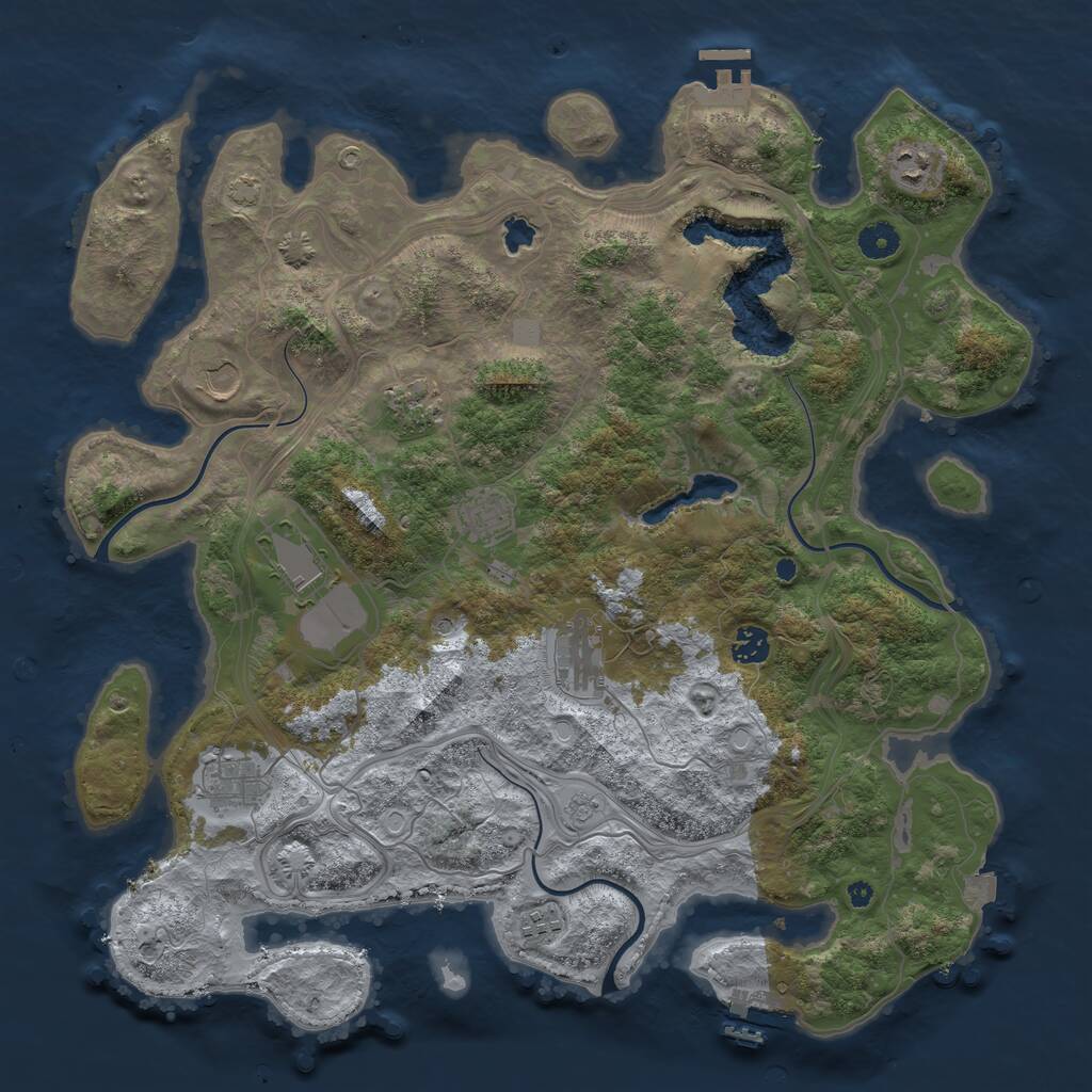 Rust Map: Procedural Map, Size: 4250, Seed: 112281008, 15 Monuments