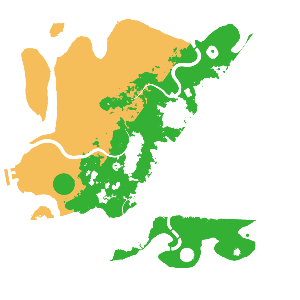 Biome Rust Map: Procedural Map, Size: 3700, Seed: 163288668
