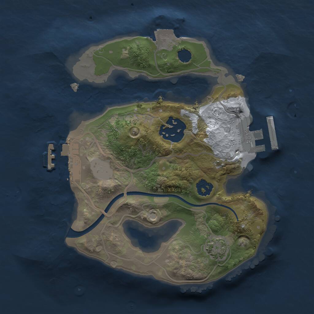 Rust Map: Procedural Map, Size: 1900, Seed: 361486151, 5 Monuments