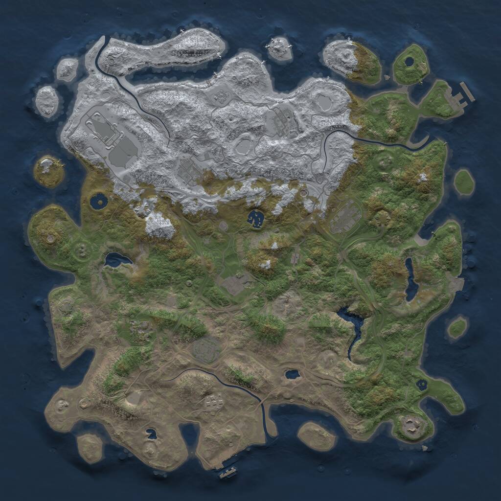 Rust Map: Procedural Map, Size: 4500, Seed: 2025011901, 16 Monuments